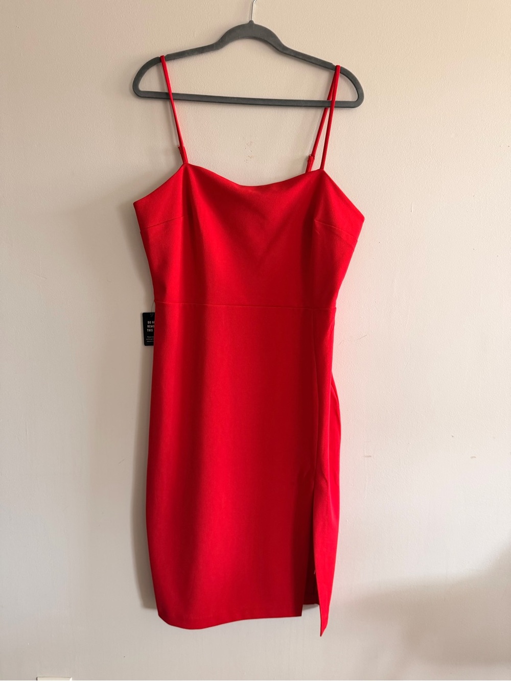Express Red Spaghetti-Strap Mini Dress